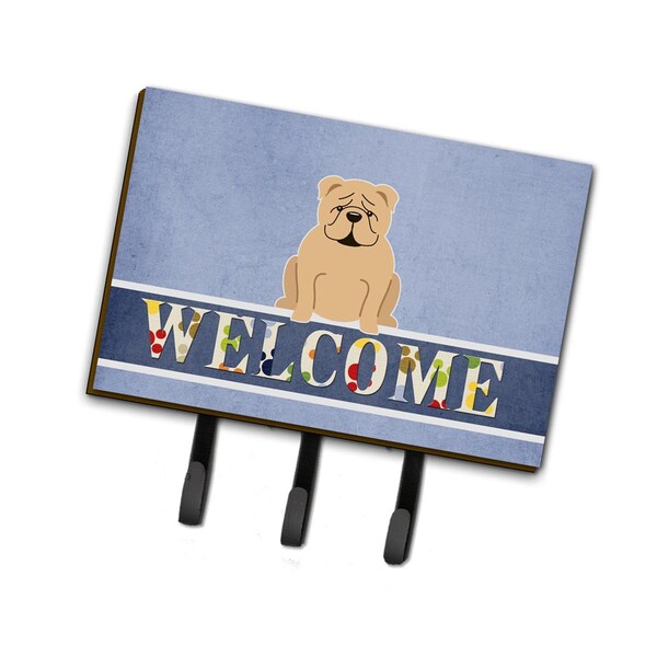 Carolines Treasures English Bulldog Fawn Welcome Leash or Key Holder BB5705TH68 - main